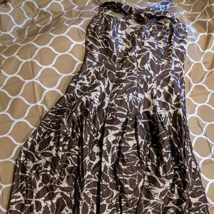 Evan-Picone Dress w/brown flowers size 2p
